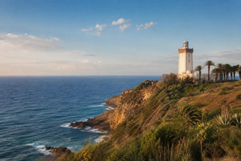 Cape Spartel lighthouse above the Atlantic coast near Tangier